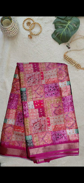 Paper Silk Satyapole Saree